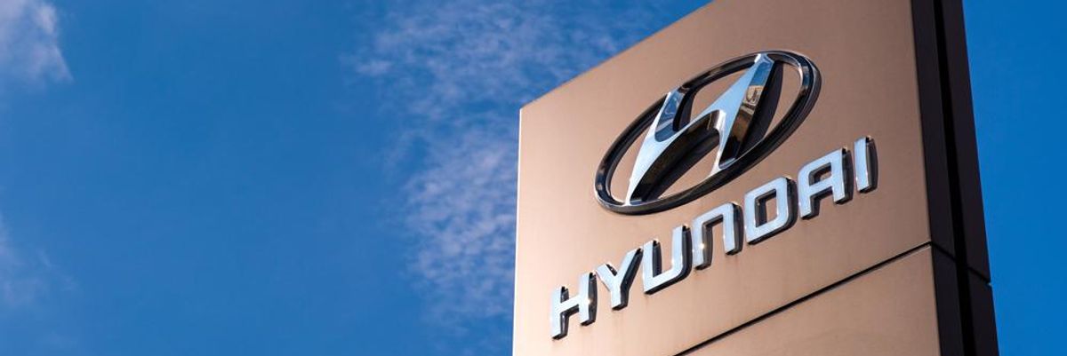 A biztonsági előírások megsértésével vádolt Hyundai autógyártó logója