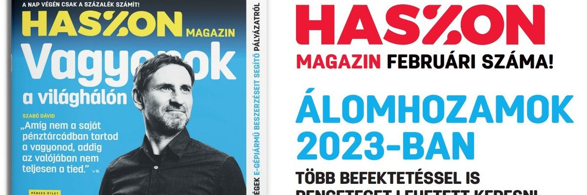 A Haszon Magazin 2024. februári számának címlapja. 