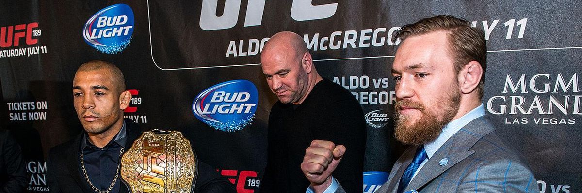Conor McGregor MMA-harcos egy meccs előtti bemutatón