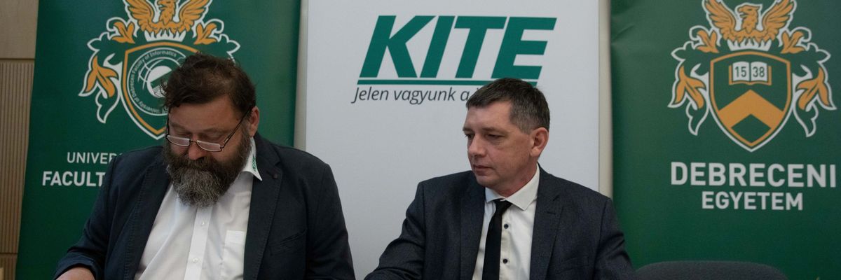 Együttműködési megállapodást kötött a Debreceni Egyetem Informatikai Kara és a KITE Zrt. 
