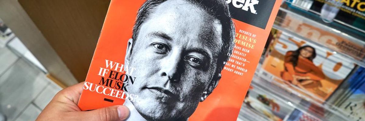 Elon Musk a Newsweek címlapján