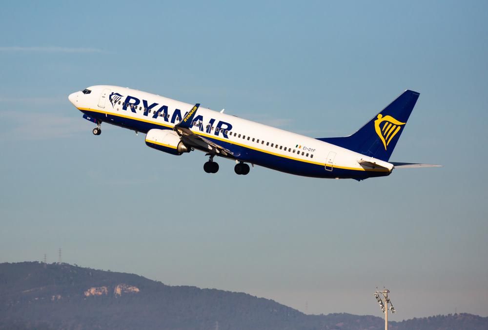 A Ryanair egyik repülőgépe felszállás közben