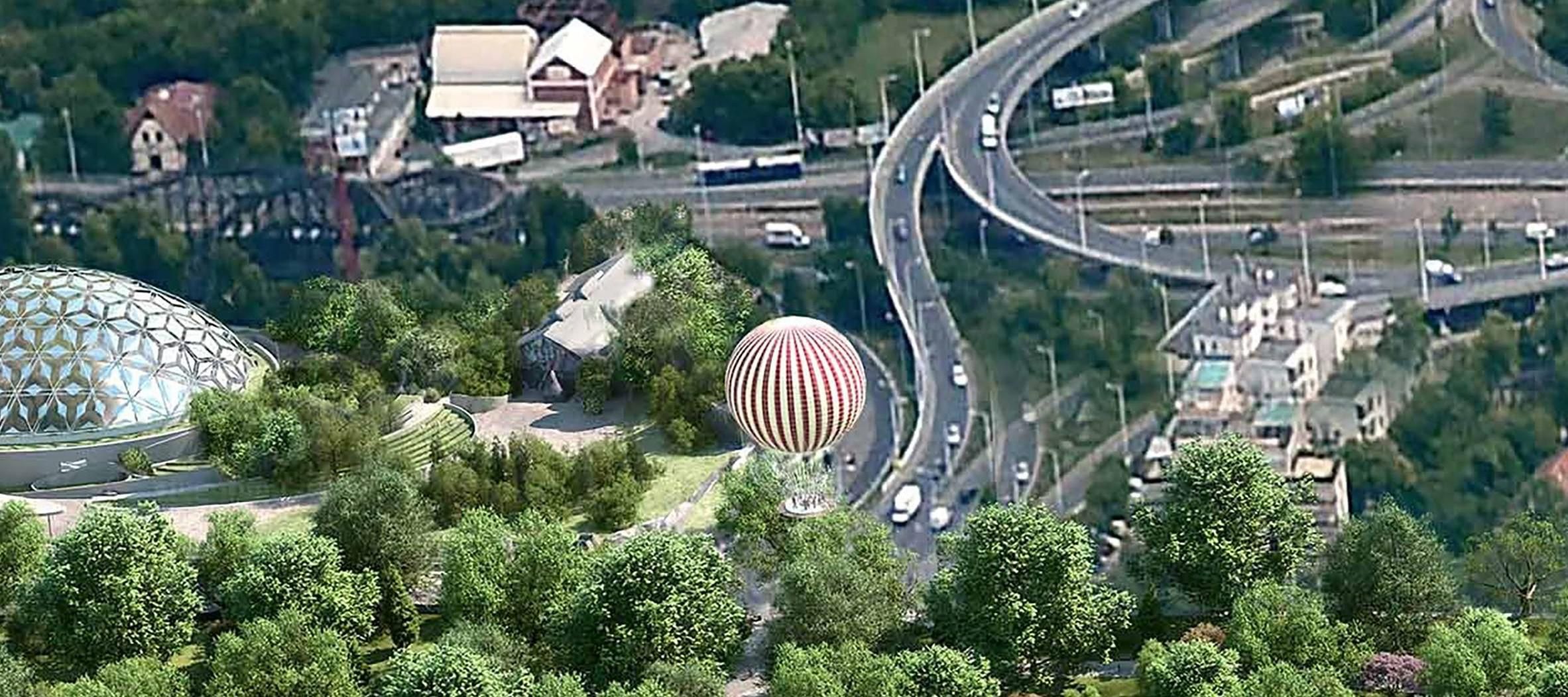 Visszatér a népszerű látványosság a Városligetbe, itt a Ballon kilátó látványterve