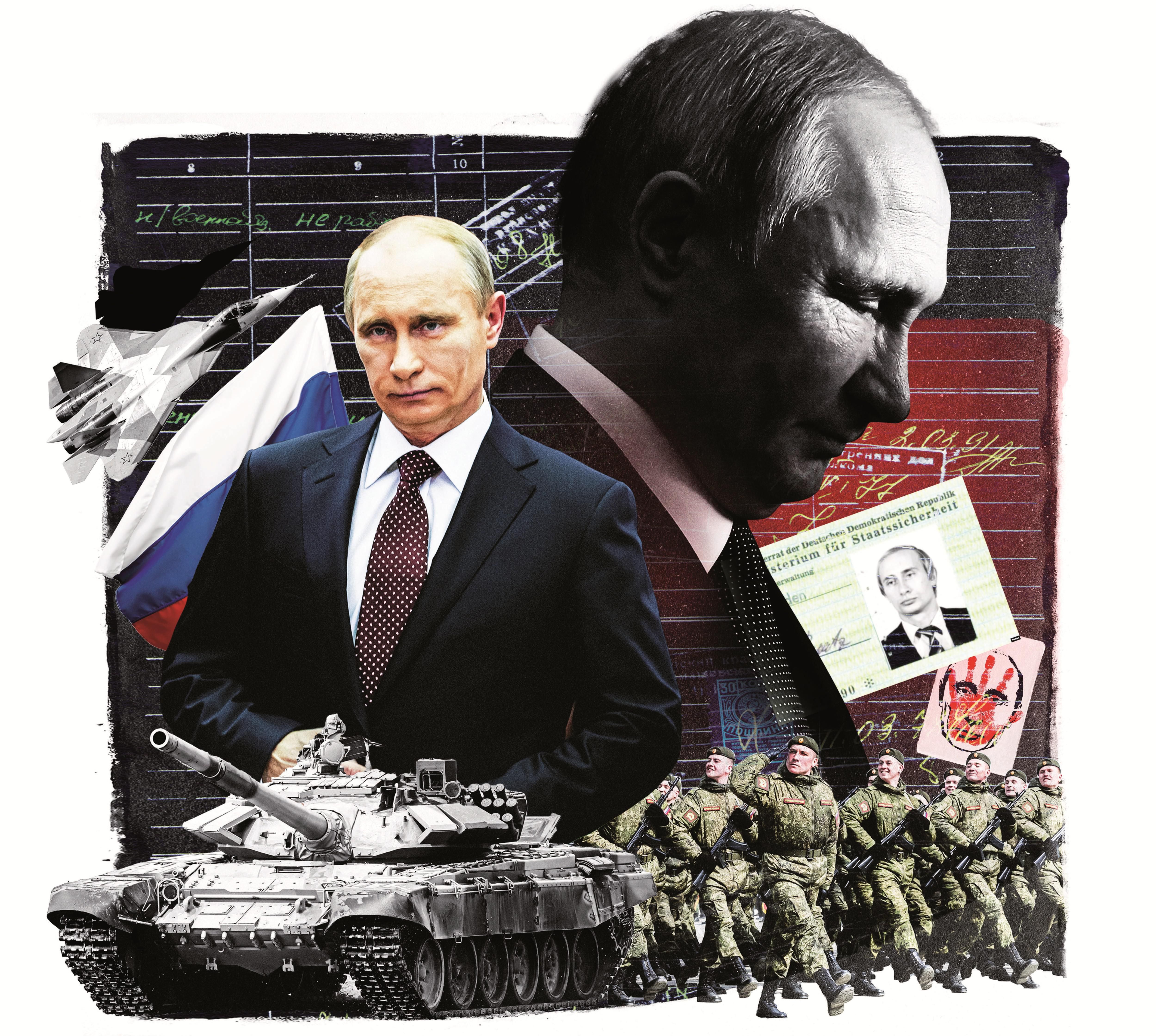 Putyin tankkal, katonával KGB igazolvánnyal