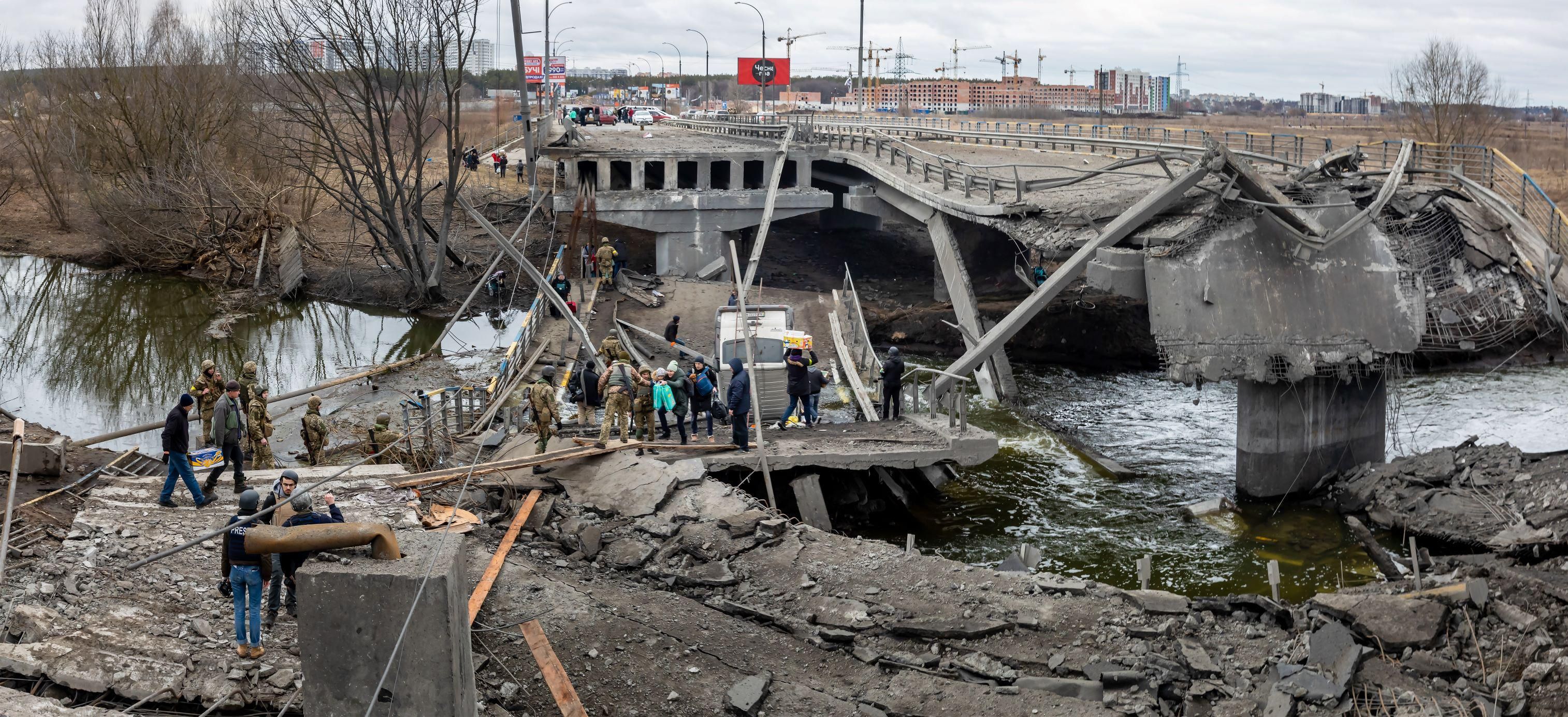 Ukrajna több területén is romokban van az infrastruktúra 
