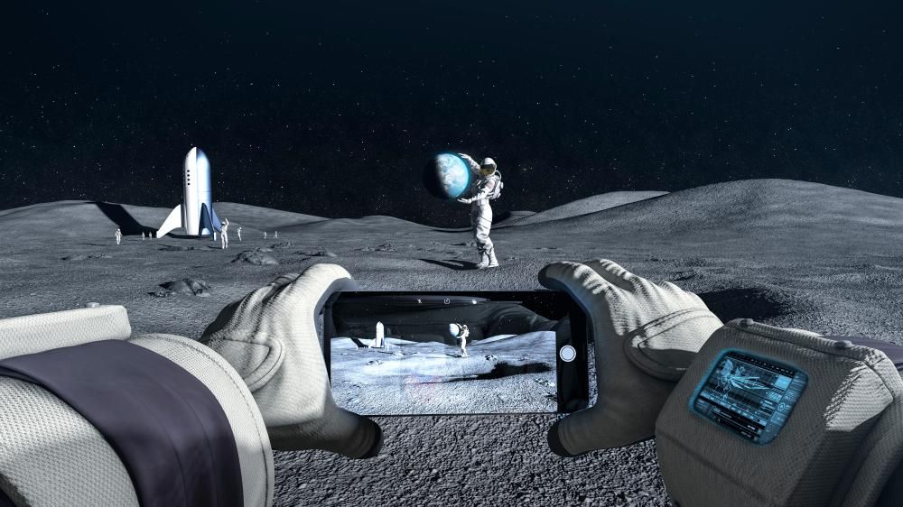 A Virgin Galactic űrhajós turistái képeket csinálnak egymásról az űrben, a Holdon vannak 