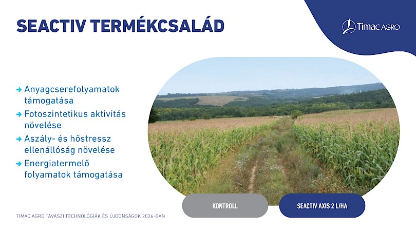 SEACTIV AXIS kezel&eacute;s 2l/ha d&oacute;zissal (Forr&aacute;s: TIMAC AGRO)